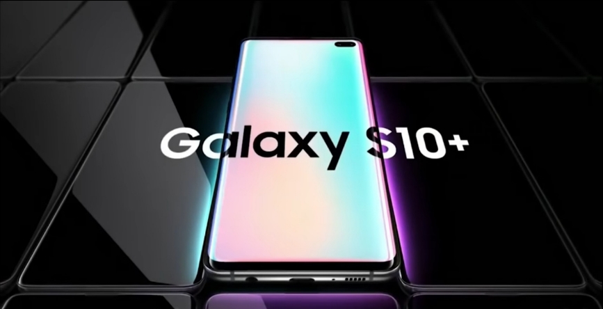 △갤럭시 S10의 광고 유출 장면 중 디스플레이 부분/사진=오승혁 기자(알뷰 유튜브 캡처)