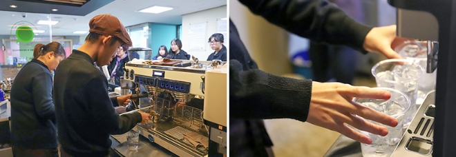 SK이노베이션의 '1% 행복나눔' 기금을 후원 받는 발달장애인 바리스타 (사진=SK이노베이션)