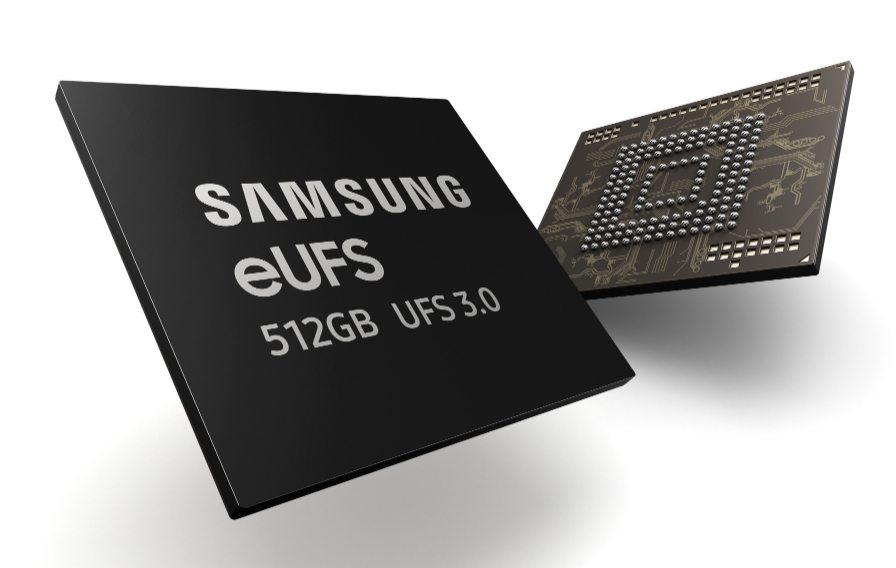 △세계 최초로 양산한 512GB eUFS 3.0 제품 이미지/사진=삼성전자