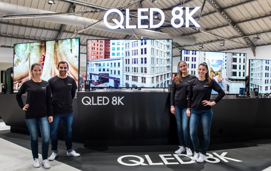 △삼성전자가 포르투갈 포르투에서 이번 달 시작된 삼성포럼 2019에서 공개한 QLED 8K 모델/사진=삼성전자 