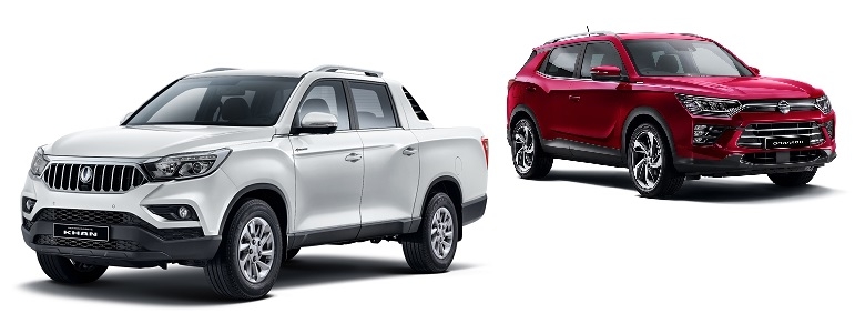 렉스턴 스포츠 칸(왼쪽)과 코란도.