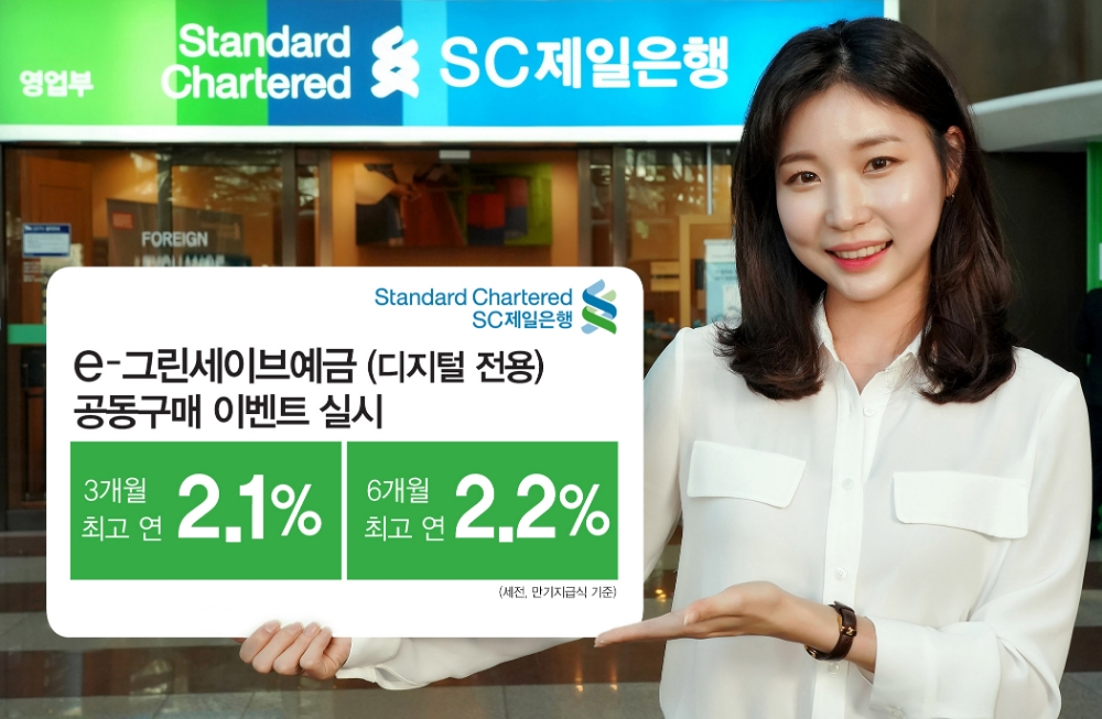 SC제일은행, 최대 2.2% 디지털 전용 정기예금 공동구매 특판