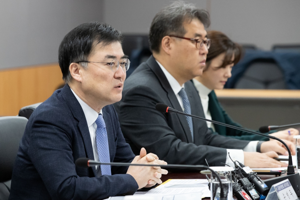 손병두 금융위원회 사무처장이 14일 서울 종로구 정부서울청사에서 열린 제1차 거시건전성 분석협의회에서 모두발언을 하고 있다. / 사진= 금융위원회