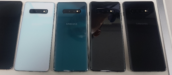 ○삼성전자 갤럭시 S10 모델의 기자간담회 당시 공개 모습/시진=오승혁 기자