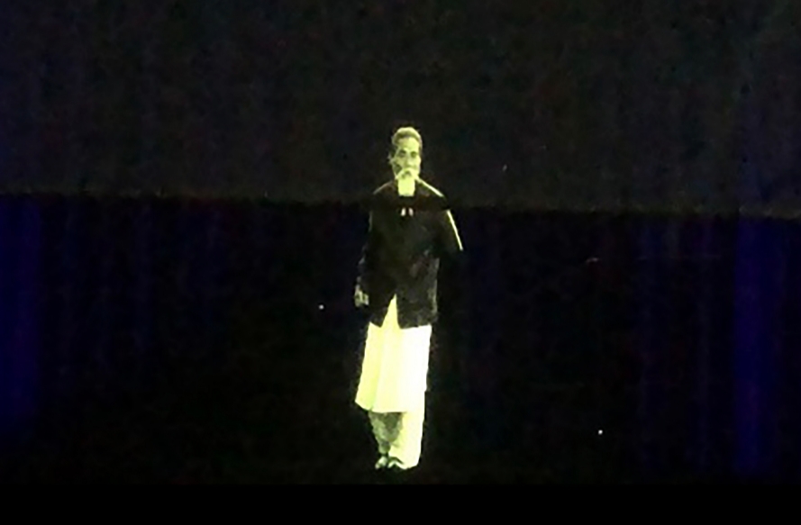 △5G 홀로그램 기술을 통해 구현된 독립운동가 이상룡 선생/사진=KT