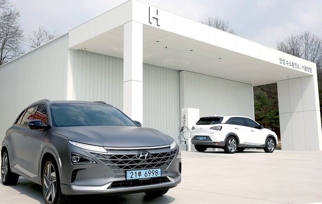 경부고속도로 서울 방향 안성휴게소에 위치한 현대차 수소충전소. (사진=현대차)