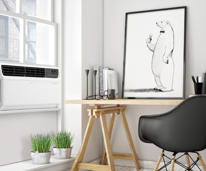 △환경분야인 '스마트 기후 조절(Smart Climate Control)' 부문에서 최고상인 금상을 받은 LG전자 듀얼 인버터 컴프레서 에어컨/사진=LG전자