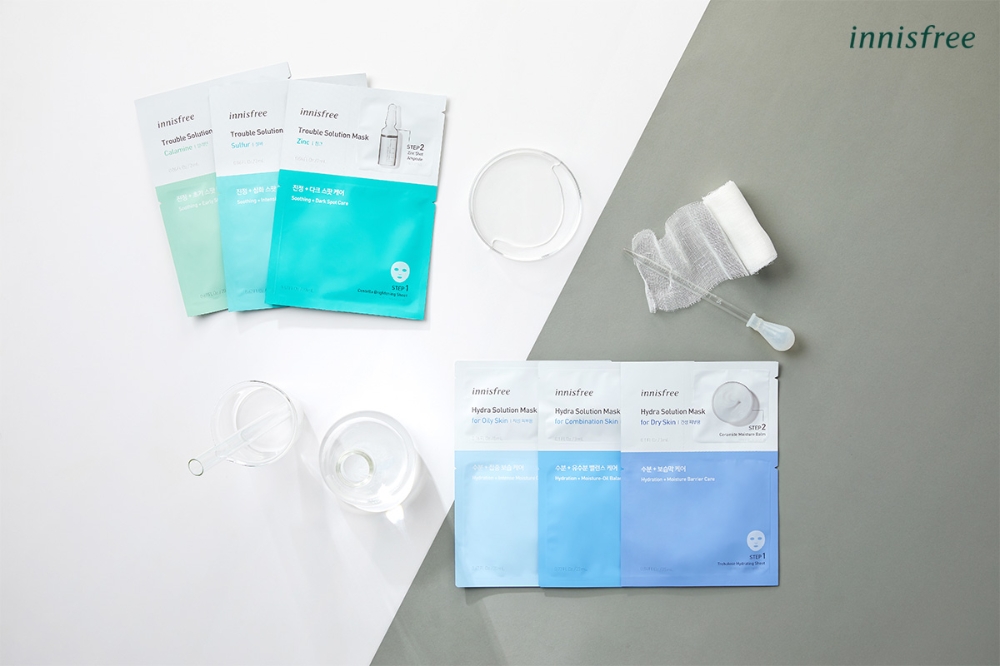 이니스프리, 보습·트러블 타입별 '솔루션 마스크' 출시