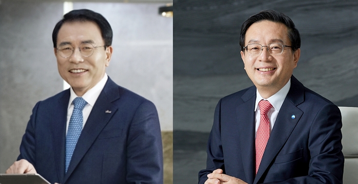 (왼쪽부터) 조용병 신한금융지주 회장, 손태승 우리금융지주 회장 / 사진= 각사