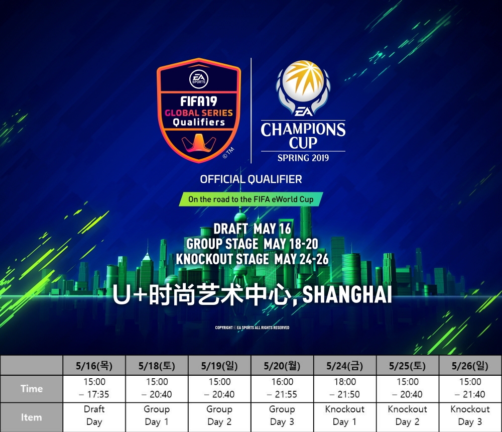 피파 온라인4, 글로벌 e스포츠 리그 'EACC SPRING 2019' 중계 일정 공개
