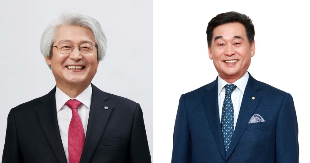 김태오 DGB금융지주 회장 겸 대구은행장(왼쪽), 김기홍 JB금융지주 회장./사진=각 사