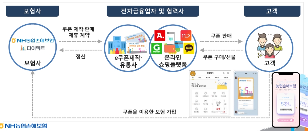 농협손보, 온라인쇼핑 플랫폼을 활용한 다이렉트 보험 쿠폰 서비스 발표안 / 자료출처= 금융위원회
