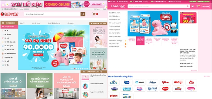 Bibo Mart & Concung 홈페이지 화면 캡쳐