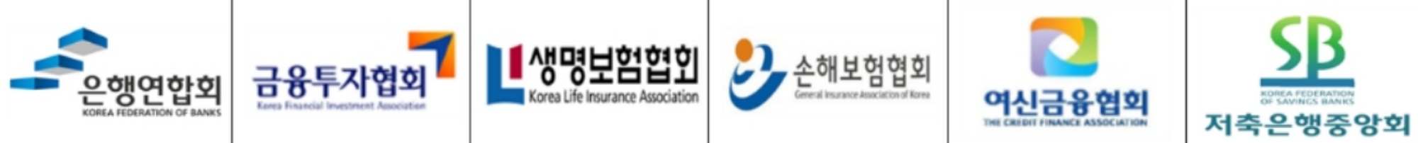 6개 금융협회 CI / 자료= 각사