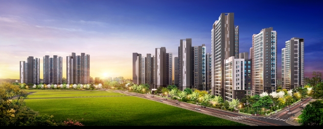 제일풍경채 센트럴파크 투시도. 사진=제일건설.