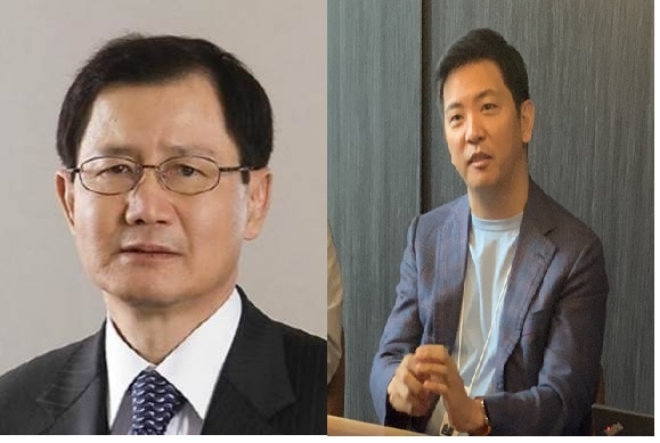 박찬구 금호석유화학 회장(사진 왼쪽)과 박세창 아시아나IDT 사장(사진 오른쪽).