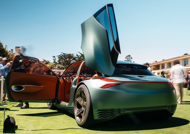 페블비치 콩쿠르 드 엘레강스 현장에 전시된 민트 콘셉트. (사진=제네시스)