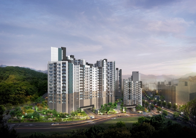 대우건설 '서대문 푸르지오 센트럴파크' 야경투시도. /사진=대우건설