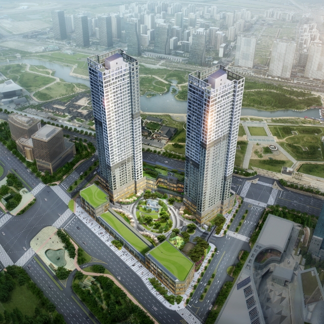 포스코건설 '송도 더샵 센트럴파크III' 조감도. /사진=포스코건설