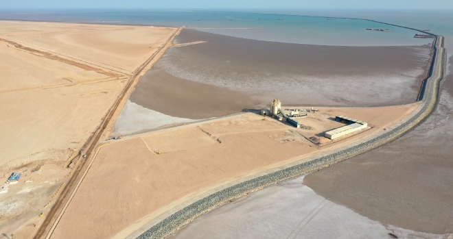 대우건설 '이라크 알 포 신항만 사업' 전경. /사진=대우건설