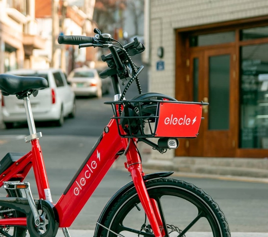 △일레클이 공유하는 전기자전거의 모습/사진=오승혁 기자(일레클 자료 편집)