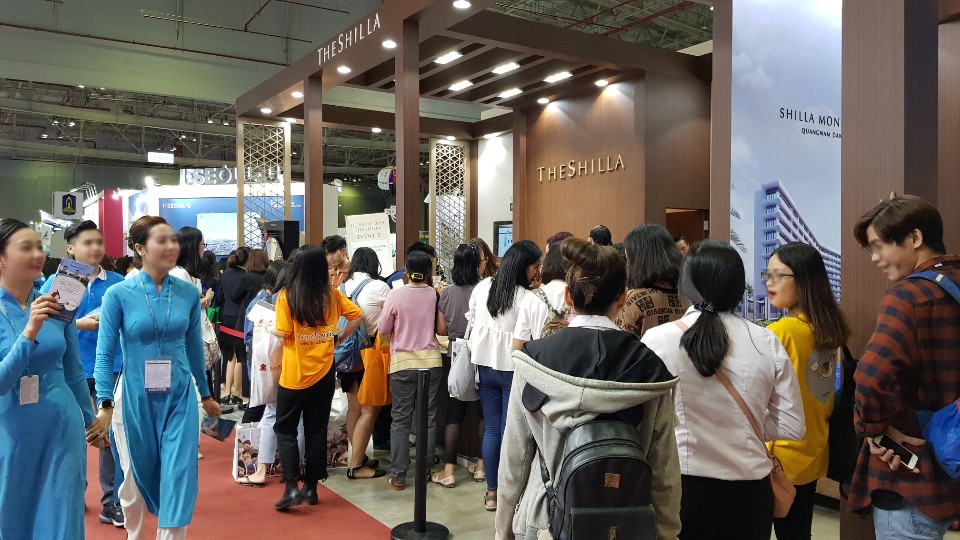 지난 5일부터 7일까지 3일간 호치민 SECC(Saigon Exhibition & Convention Center)에서 열린 '호치민 국제관광엑스포 2019' 내부 모습. /사진제공=호텔신라 