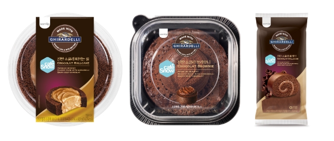 SPC삼립의 디저트 브랜드 ‘카페스노우’는 미국 초콜릿 제조회사 ‘기라델리’와 협업한 신제품을 출시했다. /사진=SPC그룹.