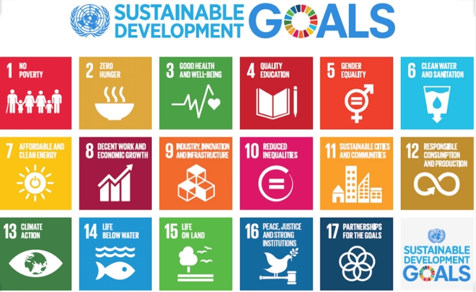 ●SDG펀드의 지속 가능한 개발 목표 17개의 인포그래픽, 빈곤종결, 기아해소, 환경보호 등의 목표/사진=오승혁 기자(자료 편집)
