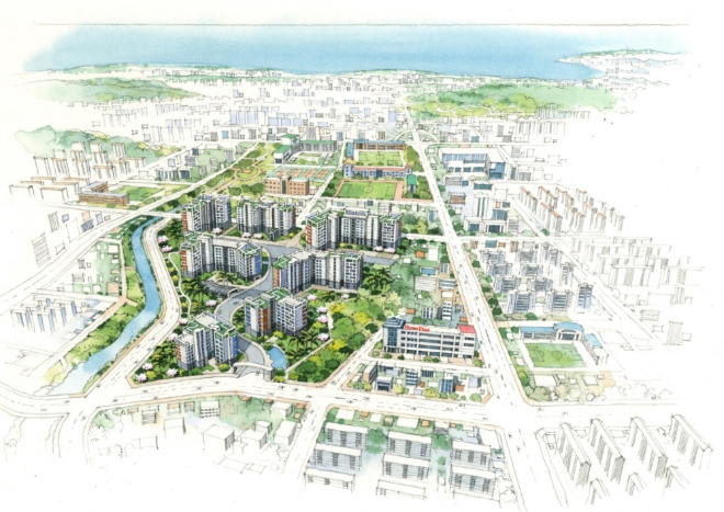 동흥동 센트레빌 일러스트 조감도. /사진=동부건설.