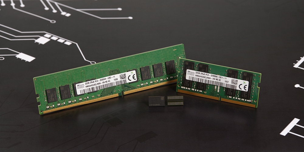 △SK하이닉스가 개발한 3세대 10나노급(1z) DDR4 D램/사진=오승혁 기자(자료 편집)
