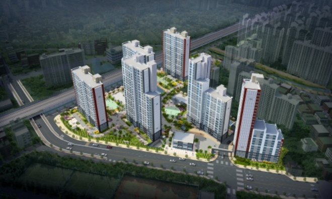 안양예술공원 두산위브 조감도.