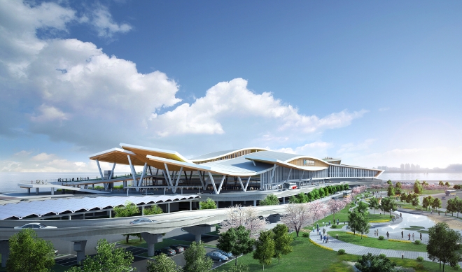 신국제여객터미널 조감도. 제공=롯데건설