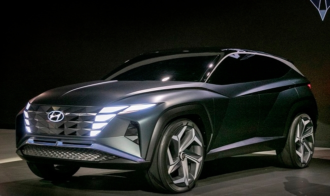 현대차, 하이브리드SUV 콘셉트 비전T "빛으로 충전상태 알려"