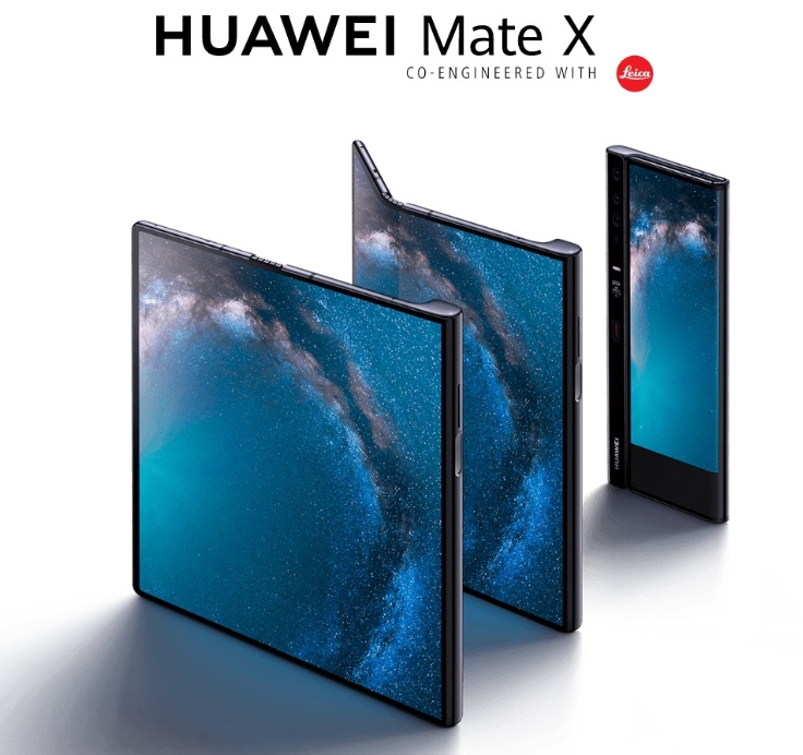 △화웨이 폴더블폰 메이트X의 모습/사진=오승혁 기자(화웨이 자료 편집)