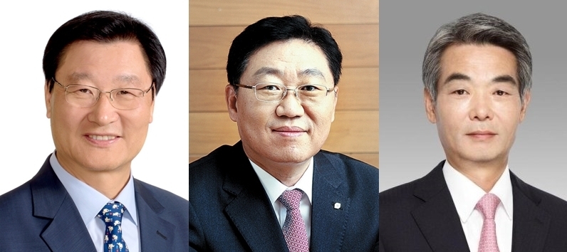 ▲왼쪽부터 정기승 KTB자산운용 부회장, 나재철 대신증권 사장, 신성호 전 IBK투자증권 사장.
