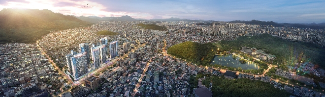 대명6동 44구역 재건축사업 항공 조감도. 제공=SK건설