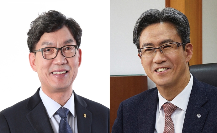 (왼쪽부터) 이대훈 NH농협은행장, 이동빈 Sh수협은행장 / 사진= 각사