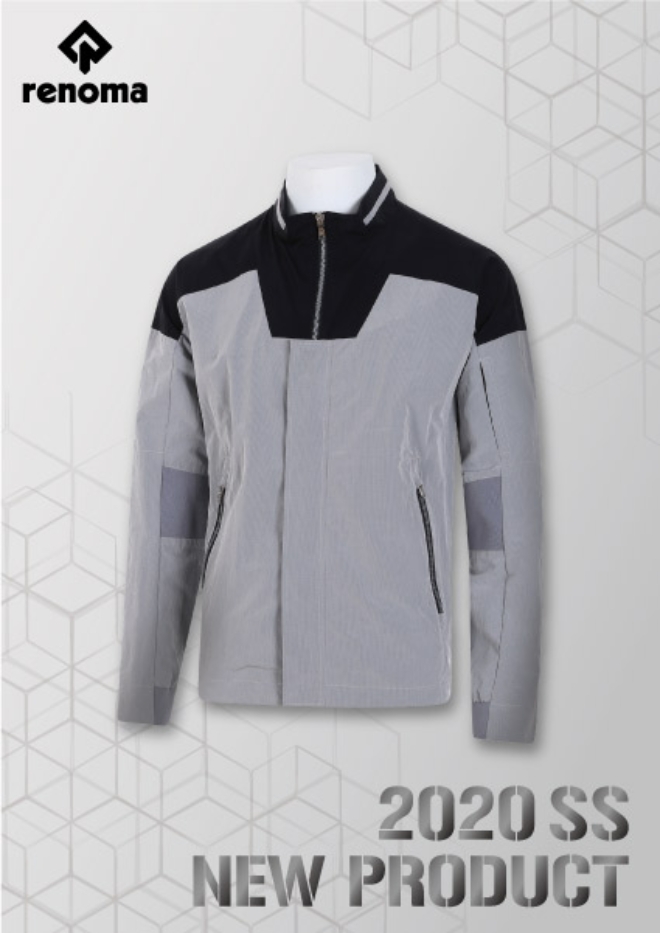 레노마골프는 봄 신상품으로 활동성을 강조한 ‘배색 디테일 점퍼’를 출시했다. /사진=한성에프아이.