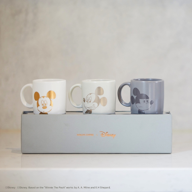 할리스커피는 디즈니와 콜라보 한 에스프레소잔 세트 2종을 새롭게 선보인다. /사진=할리스커피.