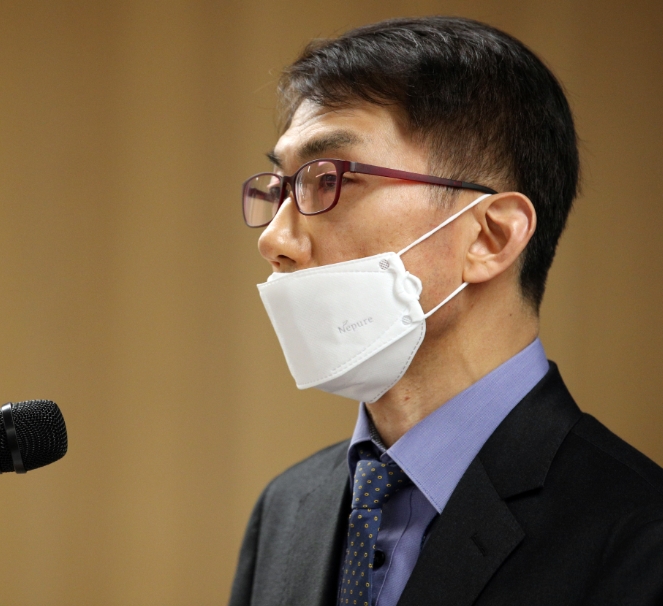 박성빈 한국은행 경제통계국 국민계정부장이 3일 서울 중구 한국은행에서 열린 2019년 4/4분기 및 연간 국민소득(잠정) 설명회에서 발표하고 있다./사진=한국은행