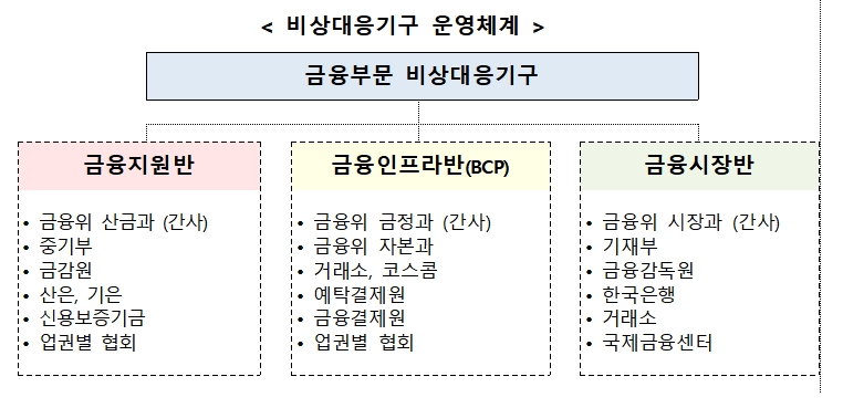 금융부문 비상대응기구 / 자료= 금융위원회(2020.03.05)