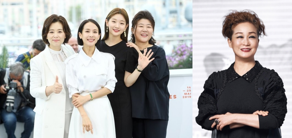 (좌측) 칸 영화제 속 기생충 여배우들의 모습 (좌측부터 장혜진, 조여정, 박소담, 이정은) (우측) 이미경 CJ 부회장/사진=한국금융신문