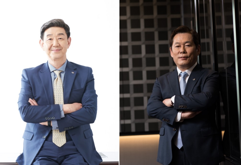 임진구 SBI저축은행 각자대표(왼쪽), 정진문 SBI저축은행 각자대표./사진=SBI저축은행