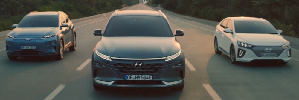 (왼쪽부터)현대차 코나EV, FCEV 넥쏘, 아이오닉EV.