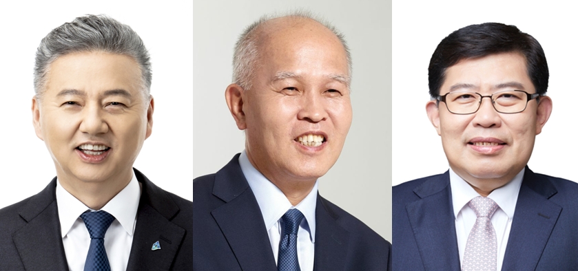 (왼쪽부터) 21대 국회의원선거 홍성국·이용우(더불어민주당), 윤창현(미래한국당) 당선인 / 사진출처= 중앙선거관리위원회 홈페이지