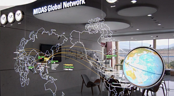 ▲ 마이다스아이티의 글로벌 네트워크