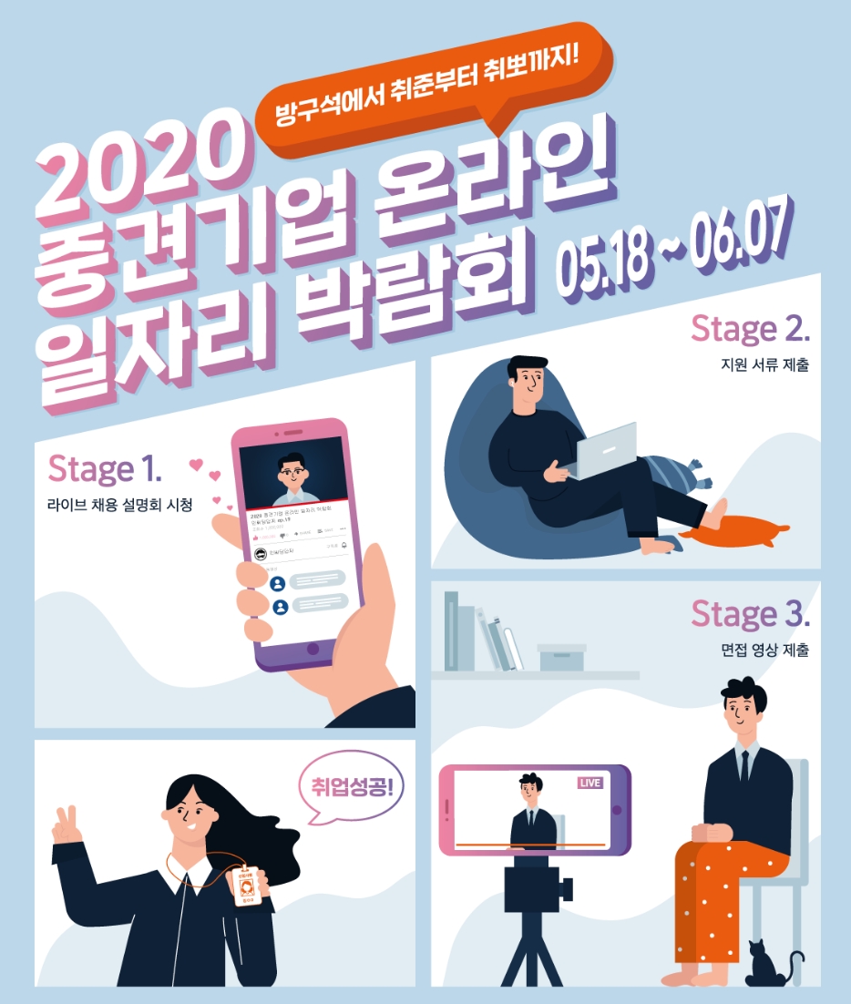 △ ‘중견기업 온라인 일자리 박람회’의 포스터. /사진=IBK기업은행