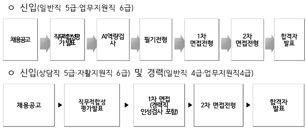 △ 2020년 신입 및 경력직 채용절차. /자료=서민금융진흥원