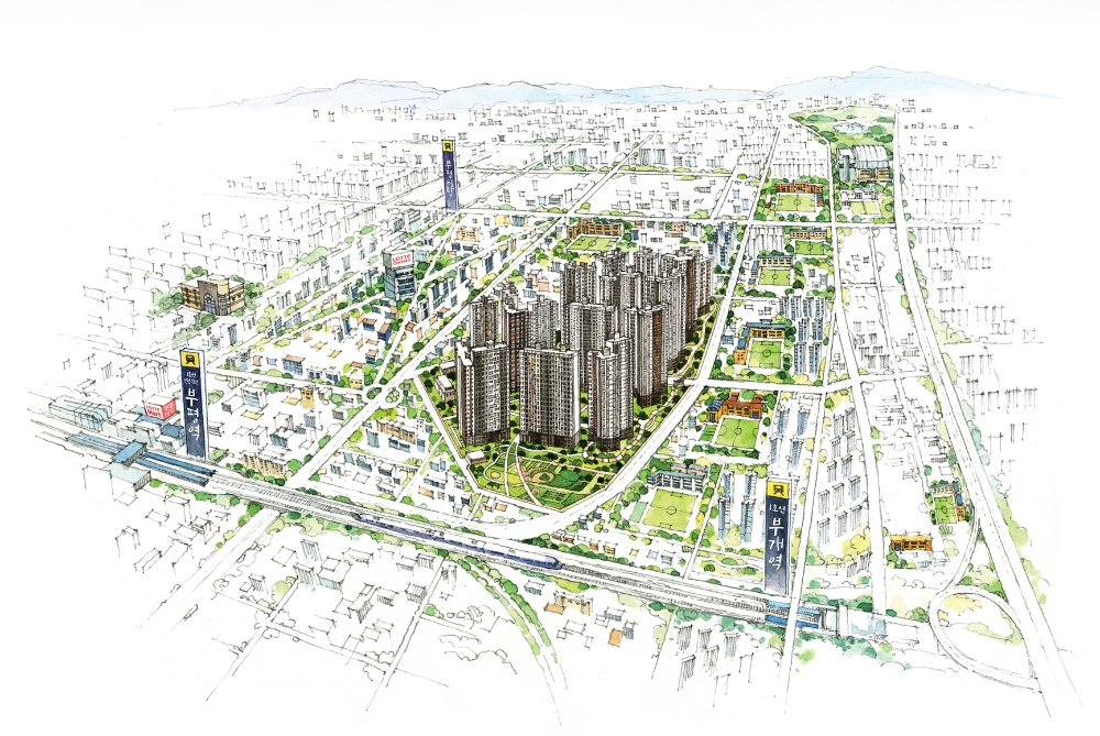 부평 SK VIEW 해모로 일러스트 조감도