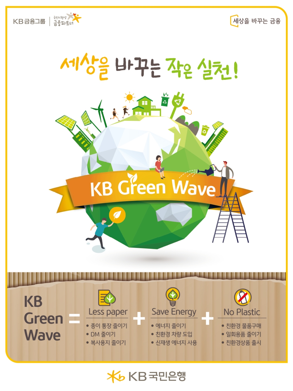 △ KB국민은행이 ‘고객과 함께하는 KB Green Wave 캠페인’을 실시한다. /사진=KB국민은행
